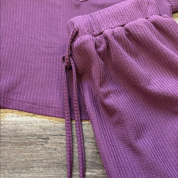 CIDER women's purple rib-knit two-piece set - Picture 4 of 4